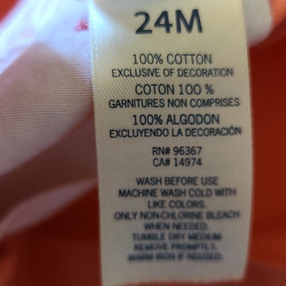 Coral Pink OSHKOSH Overall Dress - Picture 6 of 7